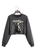 Gracie Graphic Abrams Crop Sweatshirt For Women