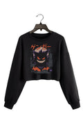 Dark Ghost Cropped Sweatshirt For Women